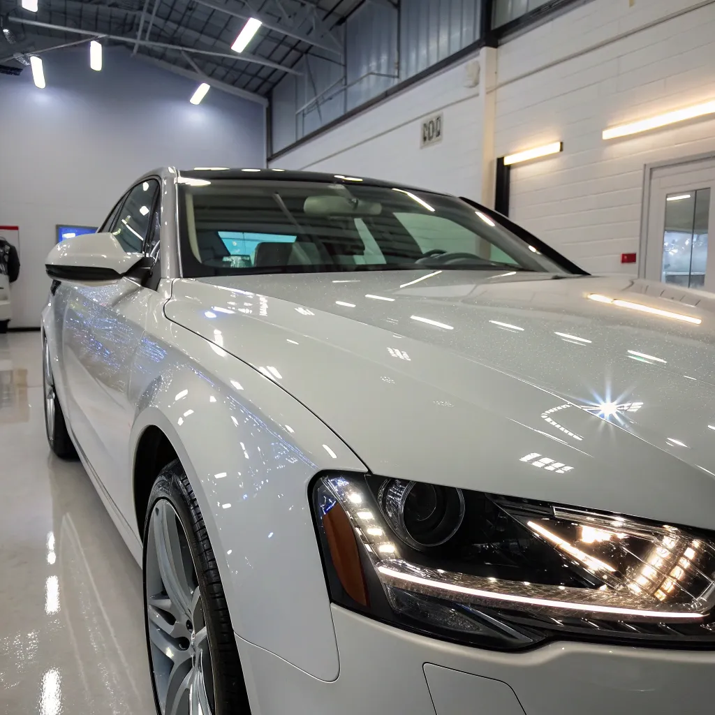 A car shining brightly after a professional wash